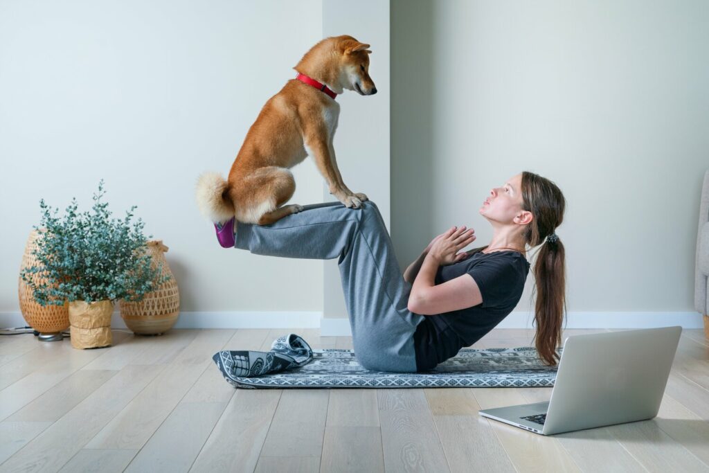 doga yoga is the practice of yoga as exercise with WH4F4WT