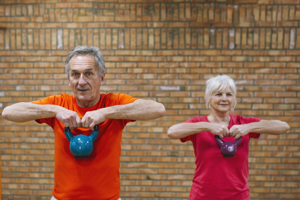 fitness concept with grandparents